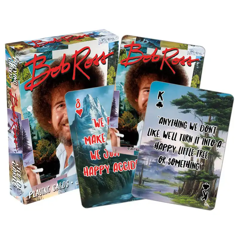 Bob Ross citerar spelkort | Premium