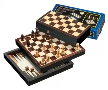Schack/Chess - Backgammon - Checkers set Travel, Magnetic | Nyligen tillagt