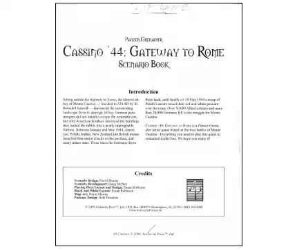 Panzer Grenadier Cassino 44 - Gateway to Rome (Ziplock) | Spara nu