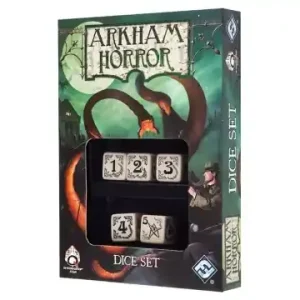 Arkham Horror Dice set - Bone/Beige and Black (Exp.) - Gratis retur