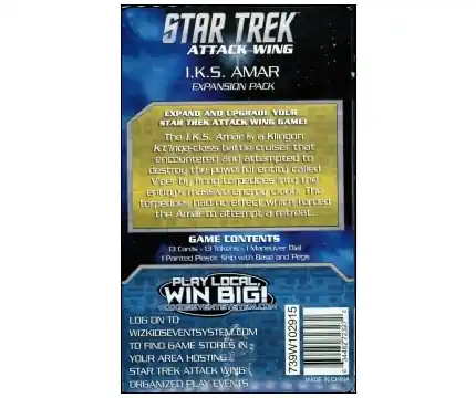 Nyhet i webbutiken | Star Trek Attack Wing - I.K.S. Amar Expansion Pack (Exp.)