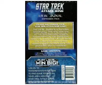 Toppkvalitet - Star Trek Attack Wing - I.R.W. Jazkal Expansion Pack (Exp.)