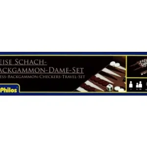 Schack/Chess - Backgammon - Checkers set Resespel med rulle | Tillverkarpris