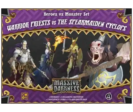 Trygg betalning - Massive Darkness Heroes & Monster Set - Warrior Priests vs The Spearmaiden Cyclops (Exp.)
