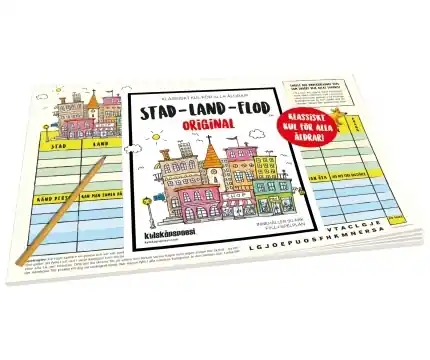 Stad, Land, Flod (Med skrivblock) | Mycket populär