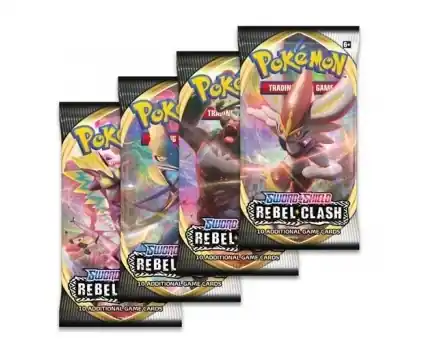 Extra rabatt - Pokemon TCG Sword & Shield - Rebel Clash Booster Pack (10 Kort)