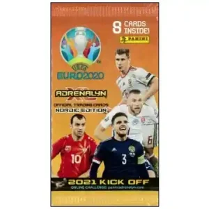 Hög kvalitet - Adrenalyn Panini UEFA Euro2020, 2021 Kick Off Nordic Edition Booster (8 kort)