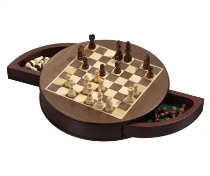 Bra pris - Schack/Chess Rund Kassett, 25mm (Magnetisk)